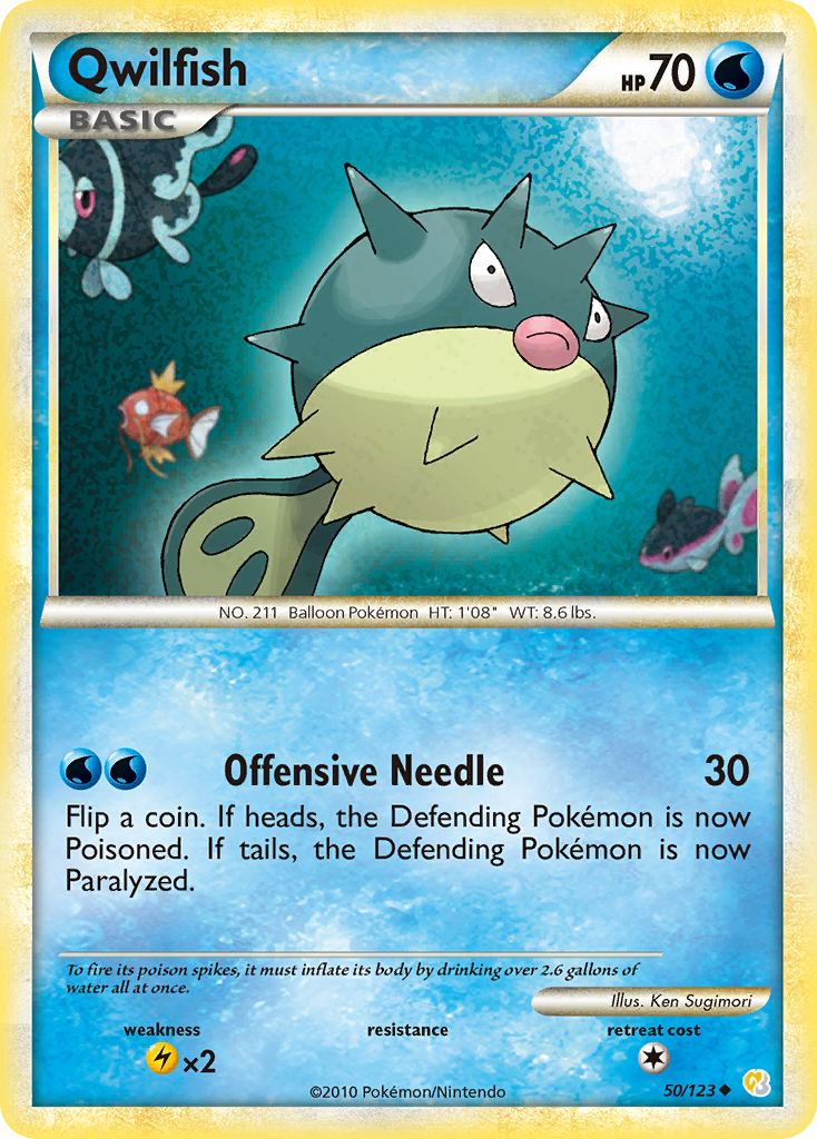 Qwilfish - HeartGold & SoulSilver - #50 - Pokemon TCG card