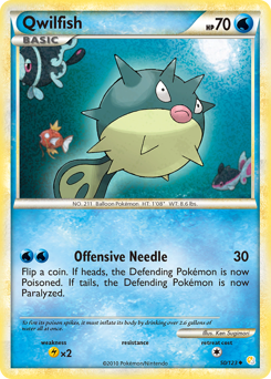 Qwilfish #50 Qwilfish - HeartGold & SoulSilver - #50 - Pokemon TCG card