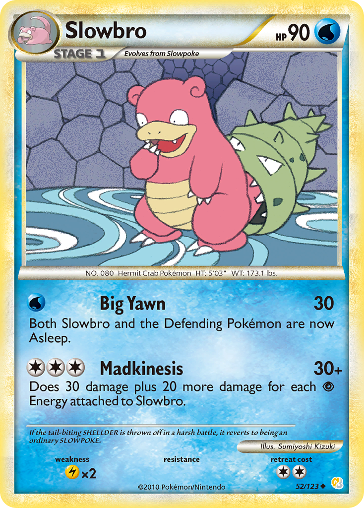 Slowbro - HeartGold & SoulSilver - #52 - Pokemon TCG card