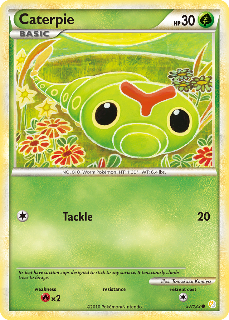 Caterpie - HeartGold & SoulSilver - #57 - Pokemon TCG card