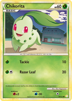 Chikorita #59 Chikorita - HeartGold & SoulSilver - #59 - Pokemon TCG card
