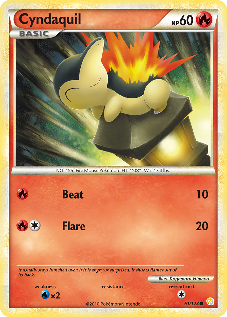 Cyndaquil - HeartGold & SoulSilver - #61 - Pokemon TCG card