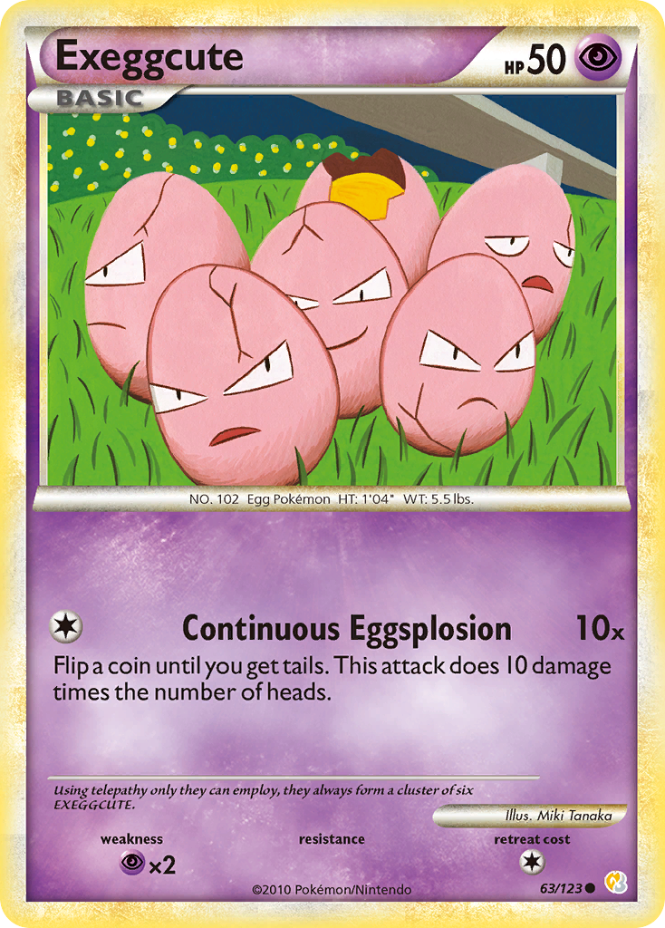 Exeggcute - HeartGold & SoulSilver - #63 - Pokemon TCG card