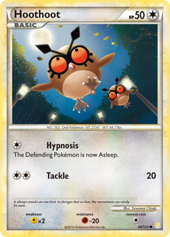 Hoothoot - HeartGold & SoulSilver - #66 - Pokemon TCG card