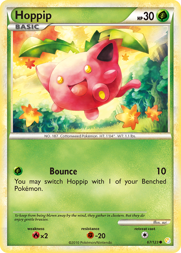 Hoppip - HeartGold & SoulSilver - #67 - Pokemon TCG card