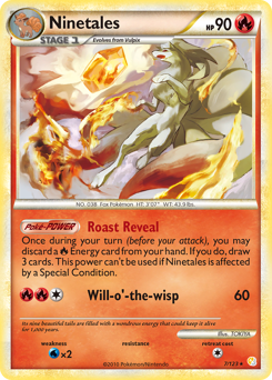 Ninetales #7 Ninetales - HeartGold & SoulSilver - #7 - Pokemon TCG card