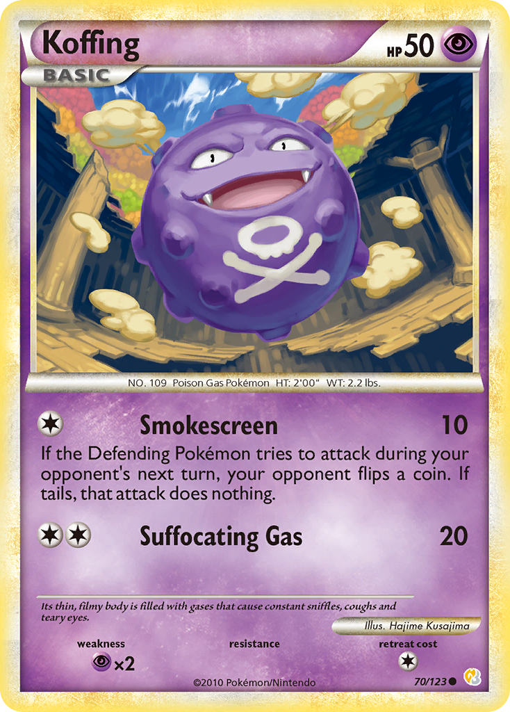 Koffing - HeartGold & SoulSilver - #70 - Pokemon TCG card