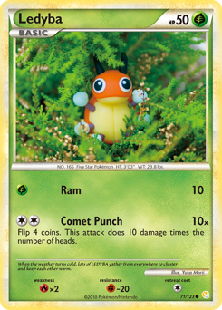 Ledyba #71 Ledyba - HeartGold & SoulSilver - #71 - Pokemon TCG card