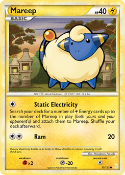 Mareep #73 Mareep - HeartGold & SoulSilver - #73 - Pokemon TCG card