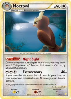Noctowl #8 Noctowl - HeartGold & SoulSilver - #8 - Pokemon TCG card