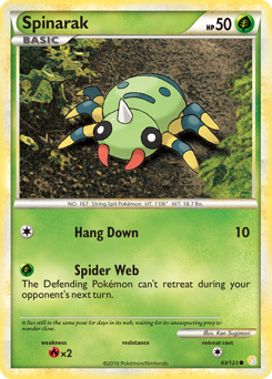 Spinarak - HeartGold & SoulSilver - #83 - Pokemon TCG card