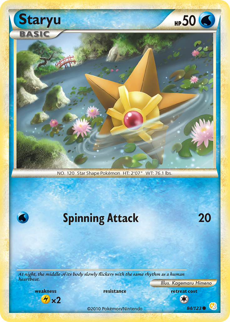 Staryu - HeartGold & SoulSilver - #84 - Pokemon TCG card