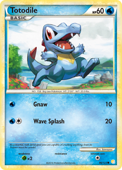 Totodile - HeartGold & SoulSilver - #86 - Pokemon TCG card