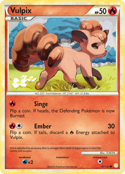 Vulpix - HeartGold & SoulSilver - #87 - Pokemon TCG card