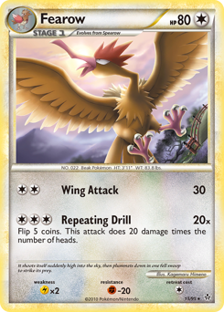 Fearow #15 Fearow - HS—Unleashed - #15 - Pokemon TCG card
