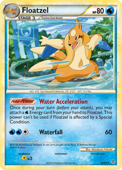 Floatzel - HS—Unleashed - #16 - Pokemon TCG card