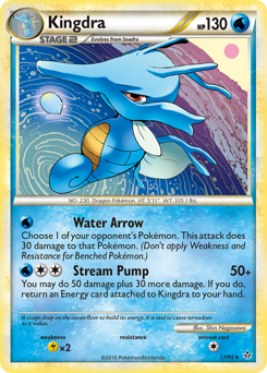 Kingdra - HS—Unleashed - #17 - Pokemon TCG card