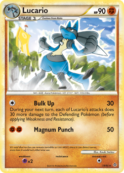 Lucario #19 Lucario - HS—Unleashed - #19 - Pokemon TCG card