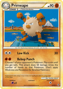 Primeape - HS—Unleashed - #22 - Pokemon TCG card