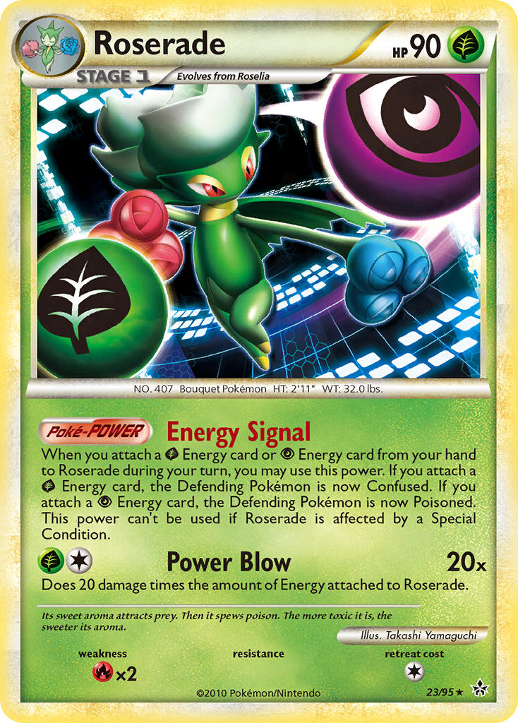 Roserade - HS—Unleashed - #23 - Pokemon TCG card
