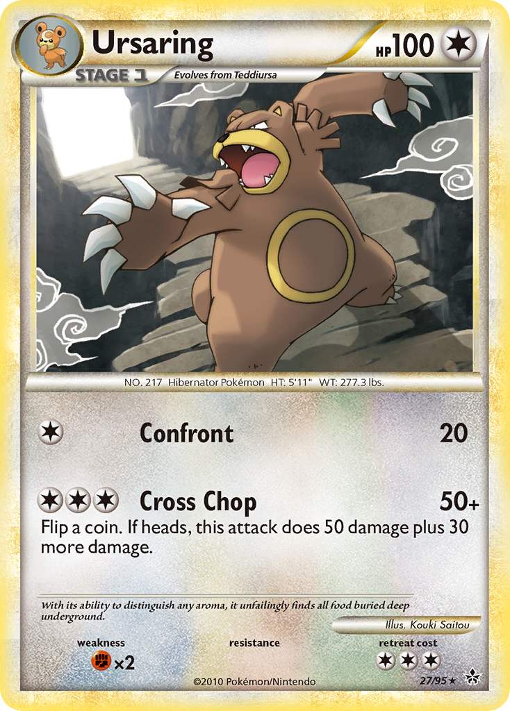 Ursaring - HS—Unleashed - #27 - Pokemon TCG card