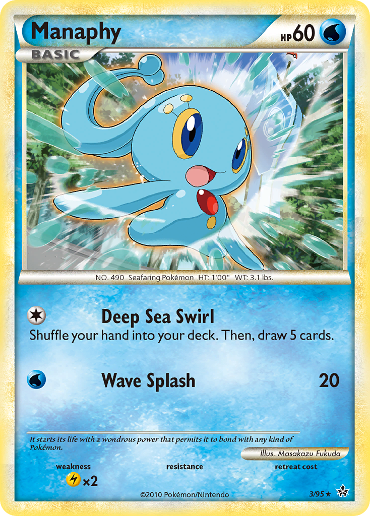 Manaphy - HS—Unleashed - #3 - Pokemon TCG card