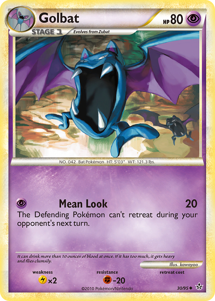 Golbat - HS—Unleashed - #30 - Pokemon TCG card