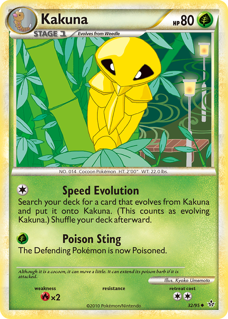 Kakuna - HS—Unleashed - #32 - Pokemon TCG card