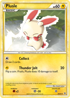 Plusle #36 Plusle - HS—Unleashed - #36 - Pokemon TCG card