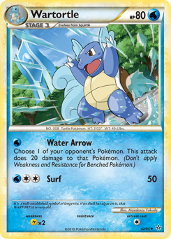 Wartortle #42 Wartortle - HS—Unleashed - #42 - Pokemon TCG card