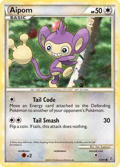 Aipom - HS—Unleashed - #43 - Pokemon TCG card