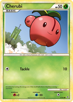 Cherubi - HS—Unleashed - #47 - Pokemon TCG card