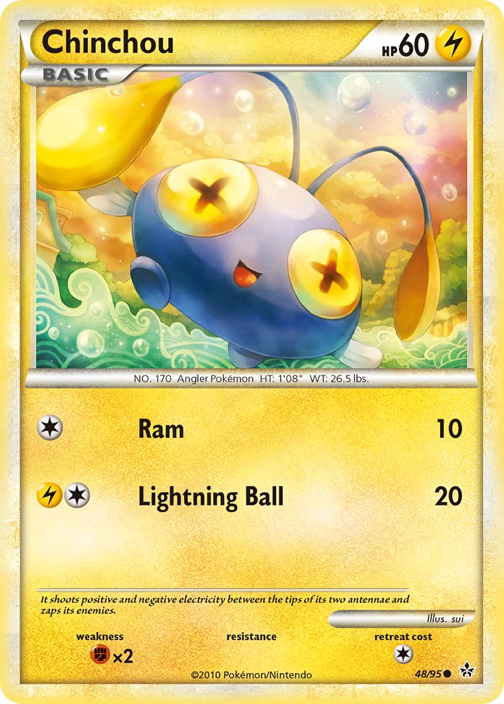 Chinchou - HS—Unleashed - #48 - Pokemon TCG card