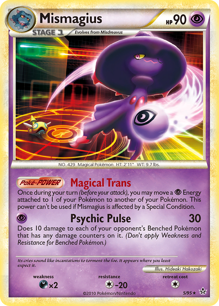 Mismagius - HS—Unleashed - #5 - Pokemon TCG card