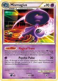 Mismagius - HS—Unleashed - #5 - Pokemon TCG card