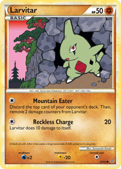 Larvitar #50 Larvitar - HS—Unleashed - #50 - Pokemon TCG card