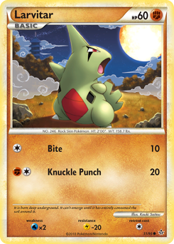 Larvitar #51 Larvitar - HS—Unleashed - #51 - Pokemon TCG card