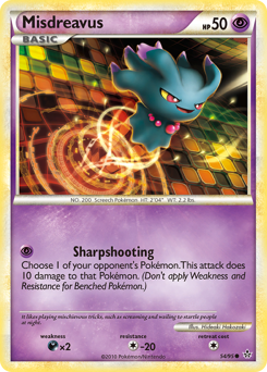 Misdreavus #54 Misdreavus - HS—Unleashed - #54 - Pokemon TCG card