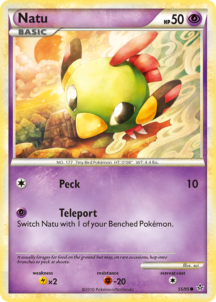 Natu - HS—Unleashed - #55 - Pokemon TCG card