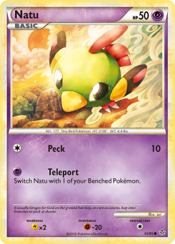 Natu - HS—Unleashed - #55 - Pokemon TCG card