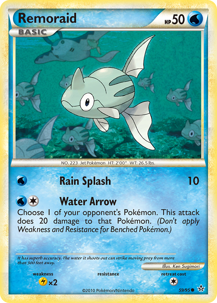 Remoraid - HS—Unleashed - #59 - Pokemon TCG card
