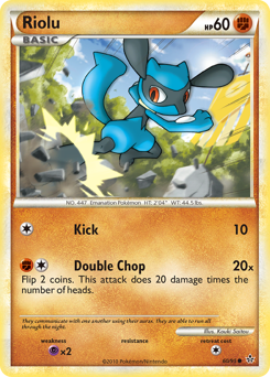 Riolu #60 Riolu - HS—Unleashed - #60 - Pokemon TCG card