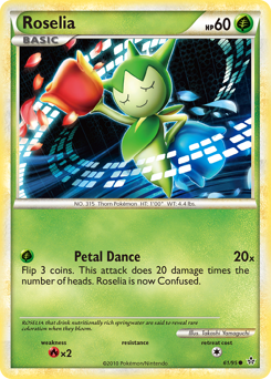 Roselia #61 Roselia - HS—Unleashed - #61 - Pokemon TCG card