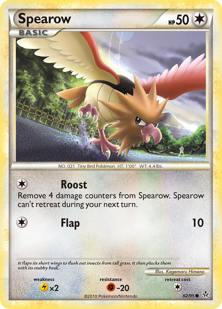 Spearow - HS—Unleashed - #62 - Pokemon TCG card