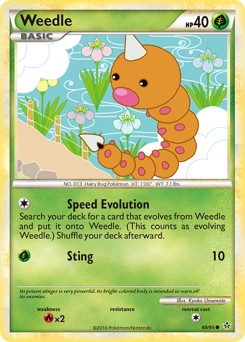 Weedle - HS—Unleashed - #69 - Pokemon TCG card