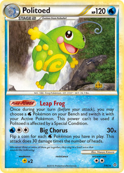 Politoed #7 Politoed - HS—Unleashed - #7 - Pokemon TCG card