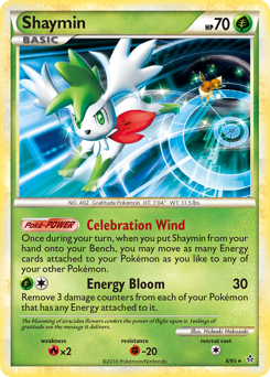 Shaymin #8 Shaymin - HS—Unleashed - #8 - Pokemon TCG card