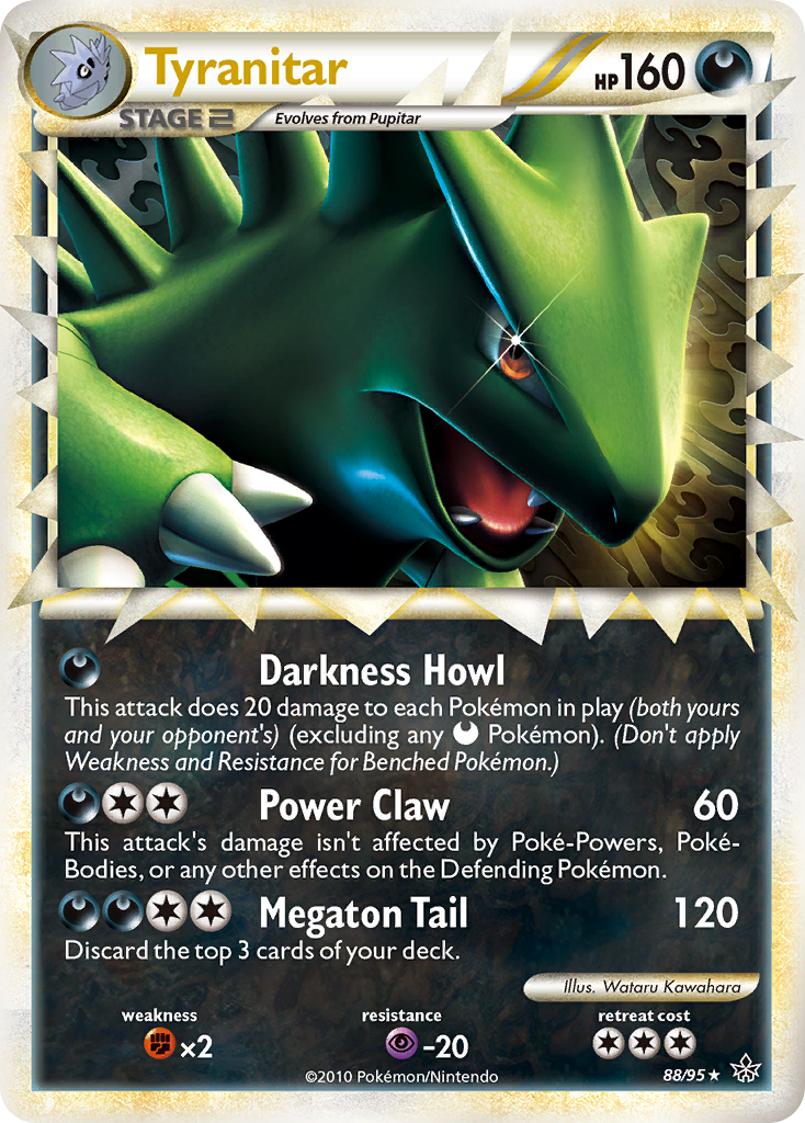 Tyranitar - HS—Unleashed - #88 - Pokemon TCG card