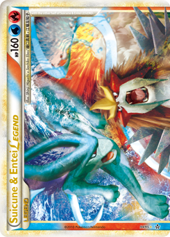 Suicune & Entei LEGEND #94 Suicune & Entei LEGEND - HS—Unleashed - #94 - Pokemon TCG card