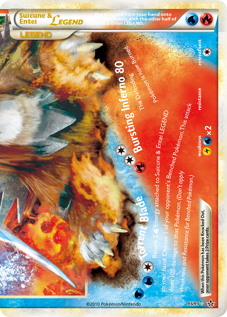 Suicune & Entei LEGEND - HS—Unleashed - #95 - Pokemon TCG card